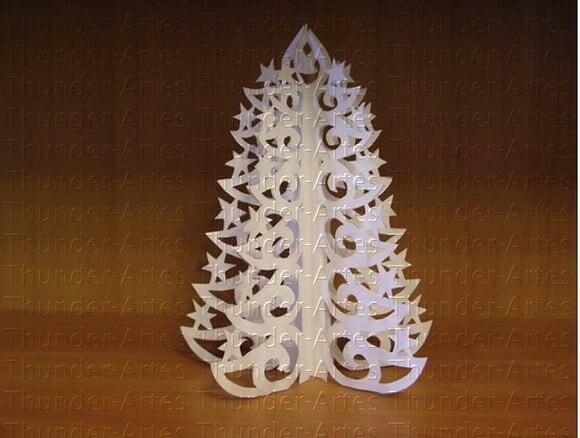 Arquivo Silhouette Arvore de Papel Decoração Natal