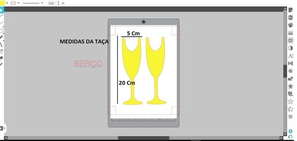 Arquivo Silhouette Caixa 02 Taças Convite Padrinhos
