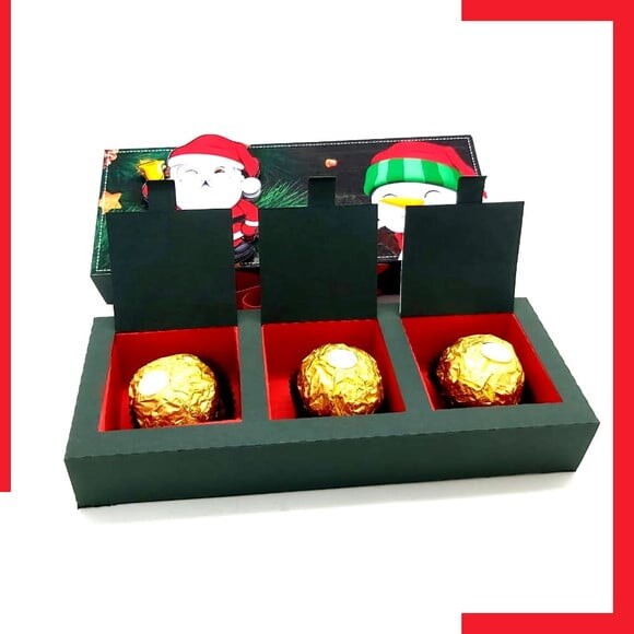 Arquivo Silhouette Caixa 03 Doces Natal