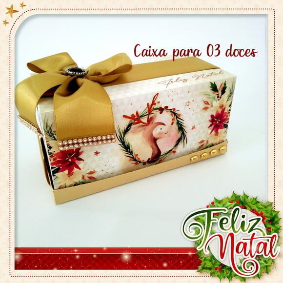 Arquivo Silhouette Caixa 03 Doces Natal