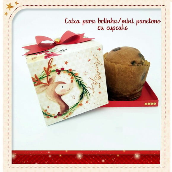 Arquivo Silhouette Caixa 1 Bolinha ou Panetone Natal