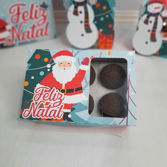 Arquivo Silhouette Caixa 4 e 6 Doces Natal