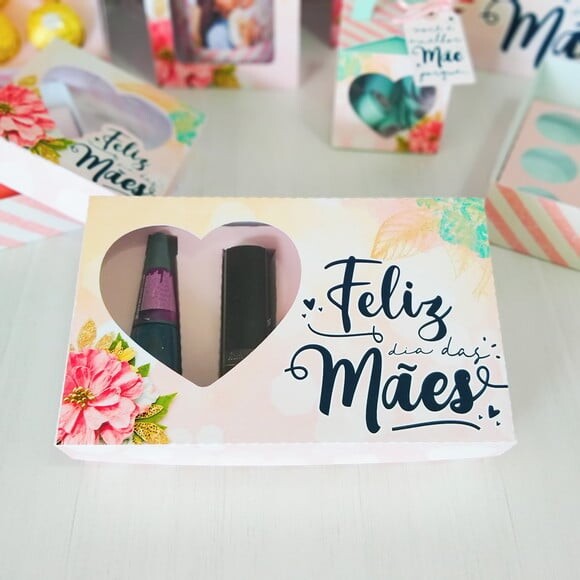 Arquivo Silhouette Caixa Batom Sabonete Dia das Mães