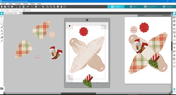 Arquivo Silhouette Caixa Bem Casado Natal