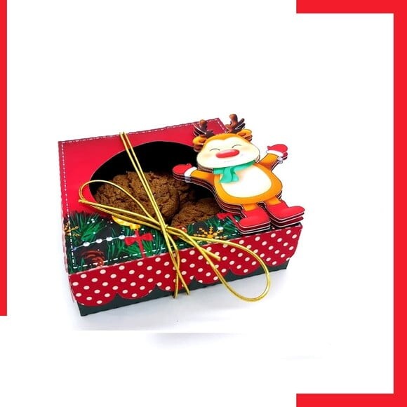 Arquivo Silhouette Caixa Biscoito Natal