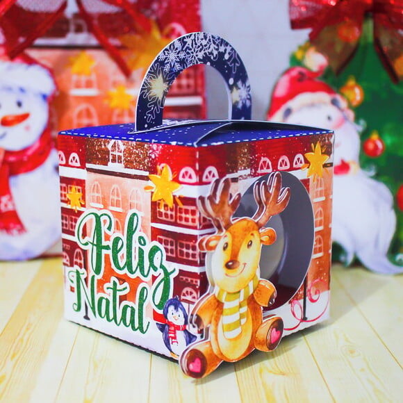 Arquivo Silhouette Caixa Bolinha Esfera Natal