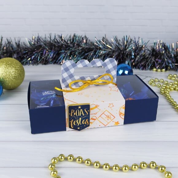 Arquivo Silhouette Caixa Bombons Tampa Acetato Natal