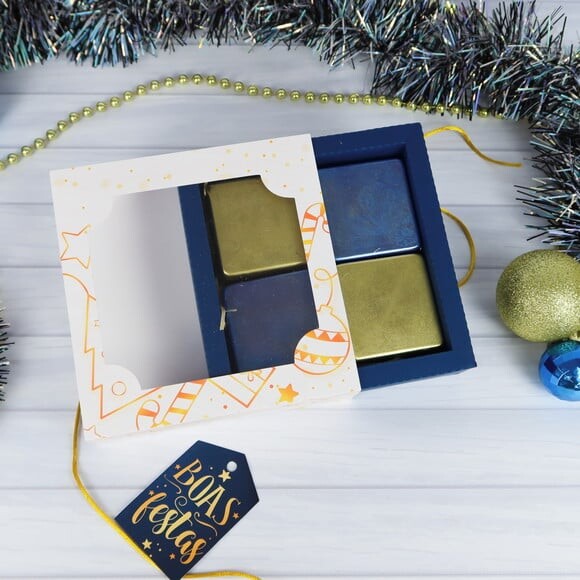 Arquivo Silhouette Caixa Brownie Natal Ano Novo