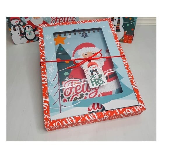 Arquivo Silhouette Caixa Caderno Colorir A5 Natal Infantil