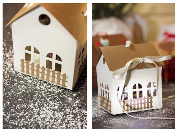 Arquivo Silhouette Caixa Casinha Natal