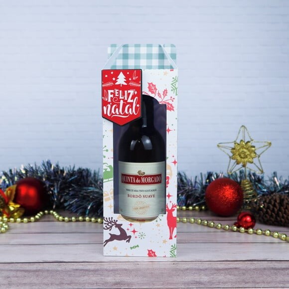 Arquivo Silhouette Caixa Garrafa Mini Vinho Natal