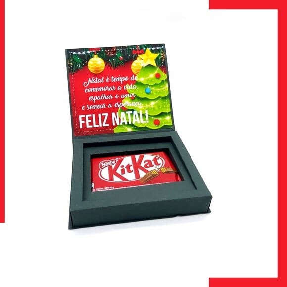 Arquivo Silhouette Caixa Kit Kat Natal