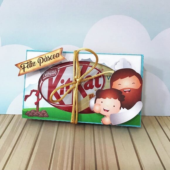 Arquivo Silhouette Caixa Kit Kat Páscoa Religiosa