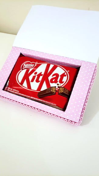 Arquivo Silhouette Caixa Kit Kat Pascoa Rosa Menina