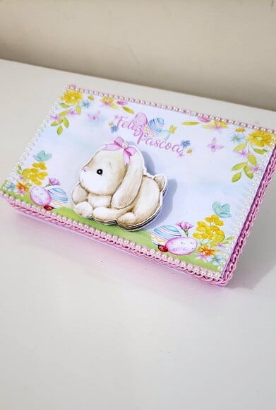 Arquivo Silhouette Caixa Kit Kat Pascoa Rosa Menina