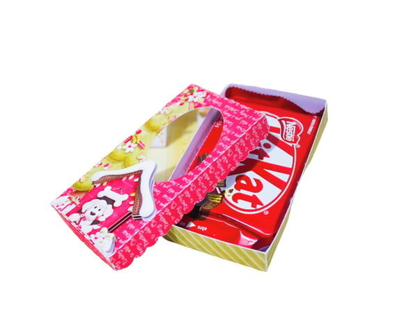 Arquivo Silhouette Caixa Kitkat Natal Cachorro