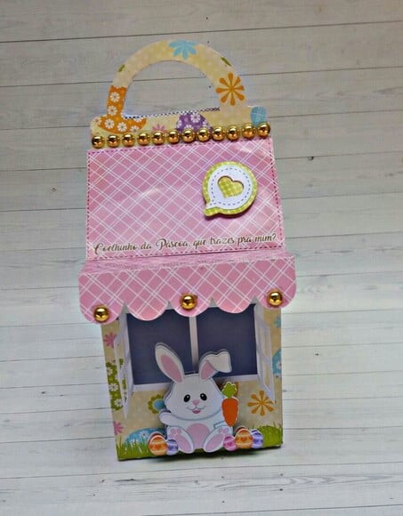 Arquivo Silhouette Caixa Milk Casinha Pascoa