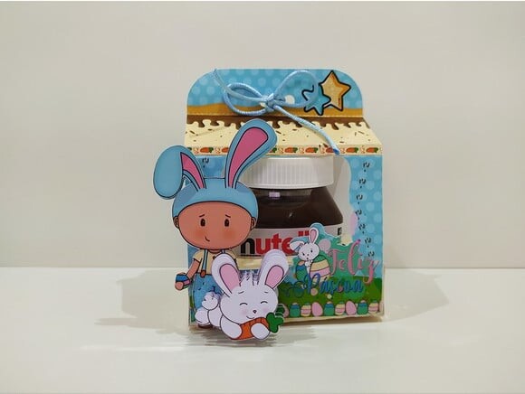 Arquivo Silhouette Caixa Nutella Páscoa Meninas e Meninos