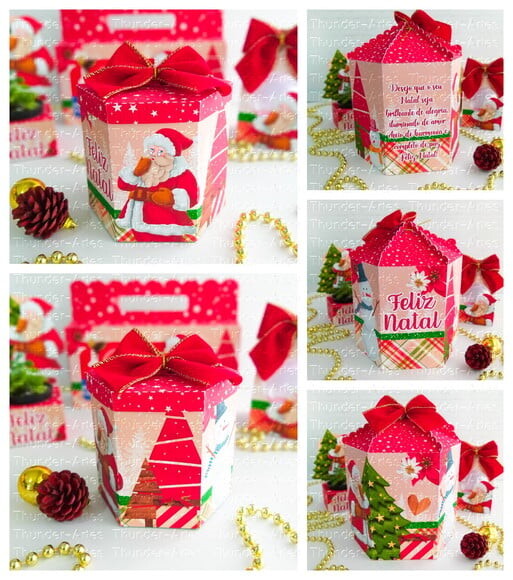Arquivo Silhouette Caixa Panetone (250g e 500g) Natal
