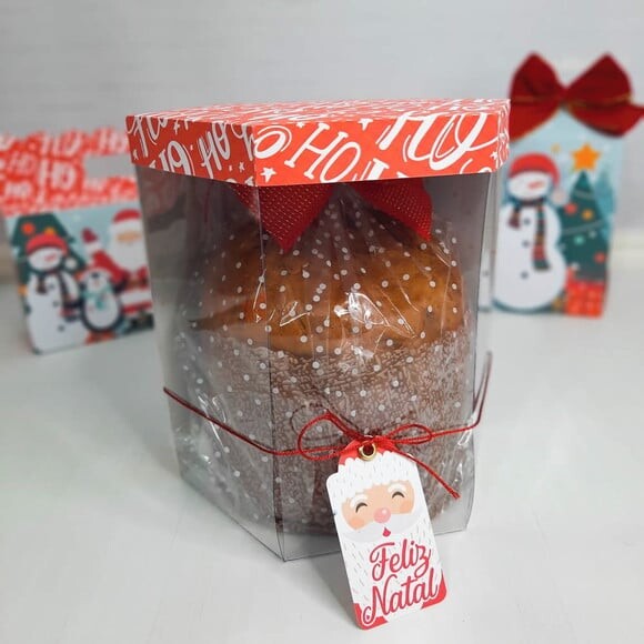 Arquivo Silhouette Caixa Panetone 250g e 400g Natal