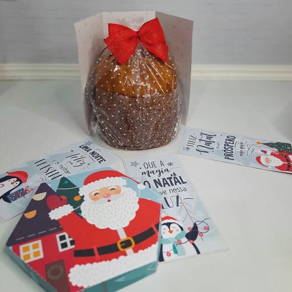 Arquivo Silhouette Caixa Panetone 500g Acetato Natal