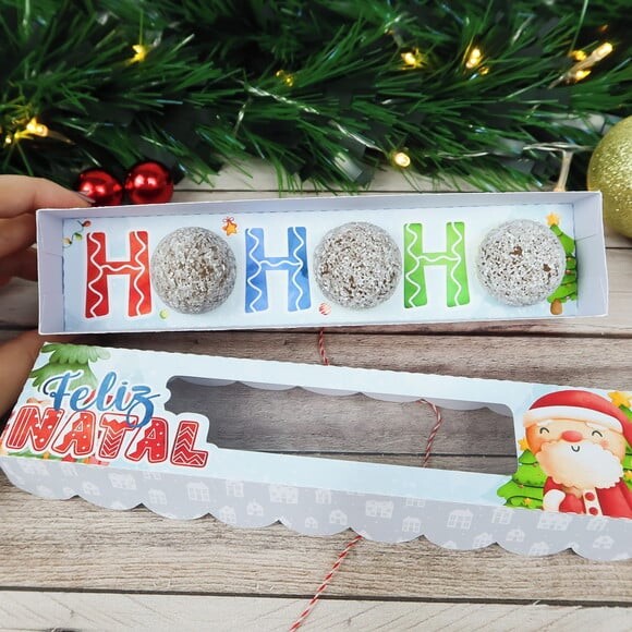 Arquivo Silhouette Caixa para 3 Doces Natal