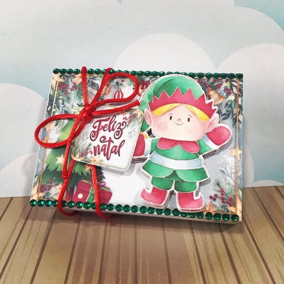 Arquivo Silhouette Caixa para 6 Doces Natal