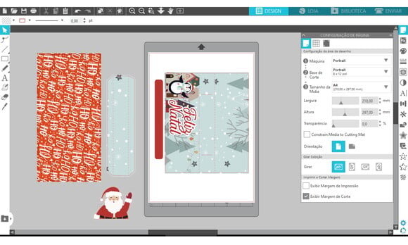 Arquivo Silhouette Caixa para Bis Natal