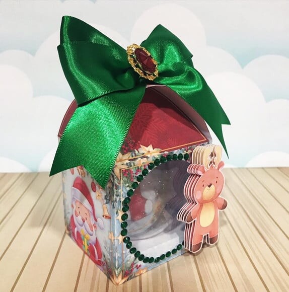 Arquivo Silhouette Caixa para Bolinha 6 e 7cm Natal