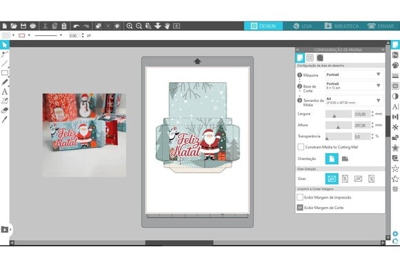 Arquivo Silhouette Caixa para Kitkat Natal