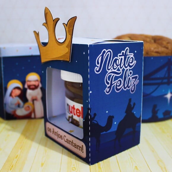 Arquivo Silhouette Caixa para Nutela 140g Natal