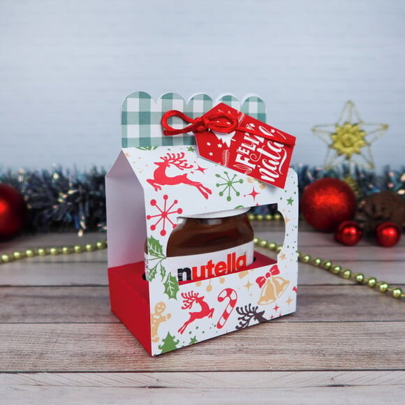 Arquivo Silhouette Caixa Porta Nutella 140g Natal