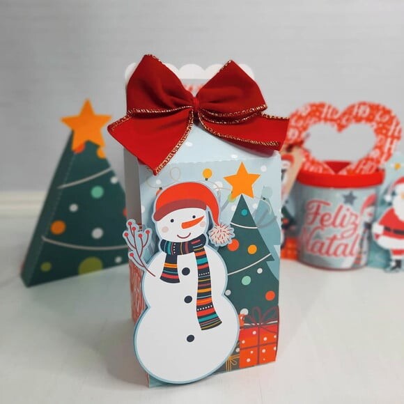 Arquivo Silhouette Caixa Suculenta e Doces Natal