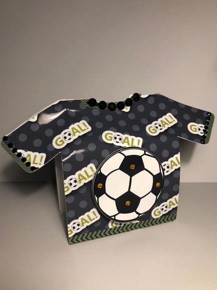 Arquivo Silhouette Caixinha Camisa com Manga Futebol Copa