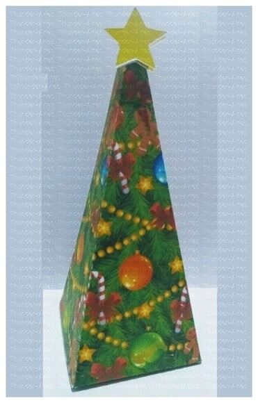Arquivo Silhouette Caixinha Fácil para Doces Cone Natal