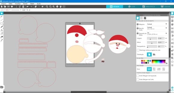 Arquivo Silhouette Caixinha Papai Noel Natal