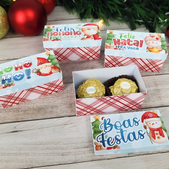 Arquivo Silhouette Caixinha para 2 Doces Natal