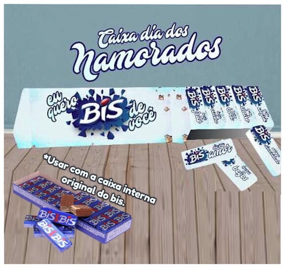 Arquivo Silhouette Capa para Caixa Bis Dia dos Namorados