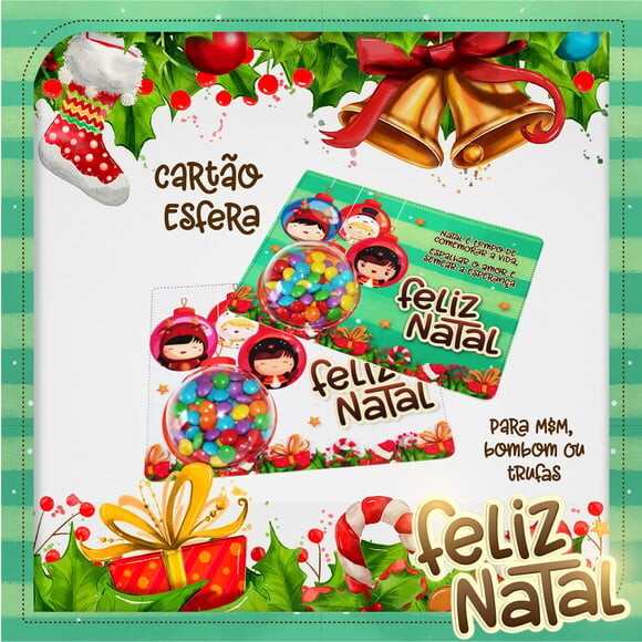Arquivo Silhouette Cartão Esfera Natal