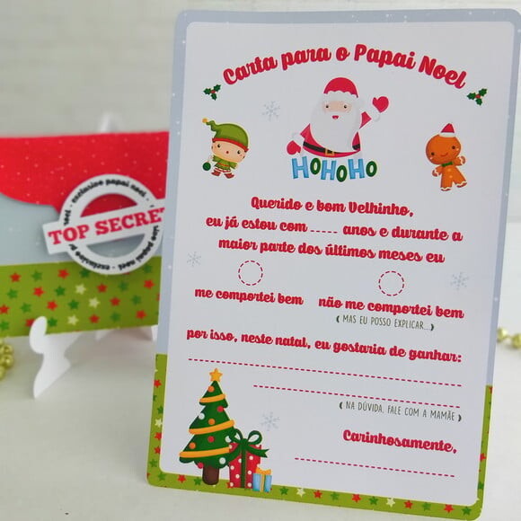 Arquivo Silhouette Cartinha Papai Noel Natal