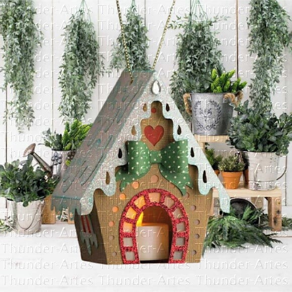 Arquivo Silhouette Casinha Decoração Natal
