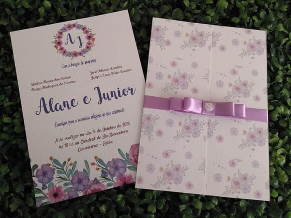 Arquivo Silhouette Convite Casamento Floral Rosa