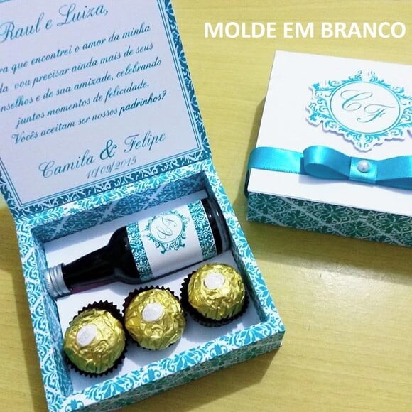 Arquivo Silhouette Convite Ferrero Rocher e Garrafinha