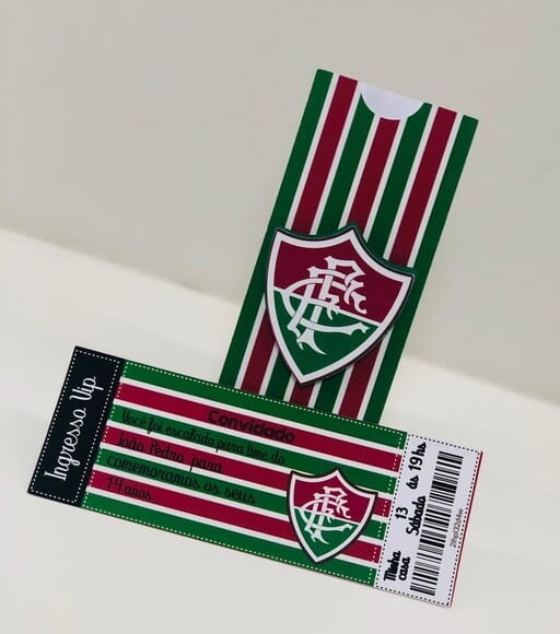 Arquivo Silhouette Convite Ingresso Futebol Fluminense
