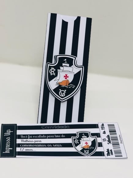 Arquivo Silhouette Convite Ingresso Vasco Futebol