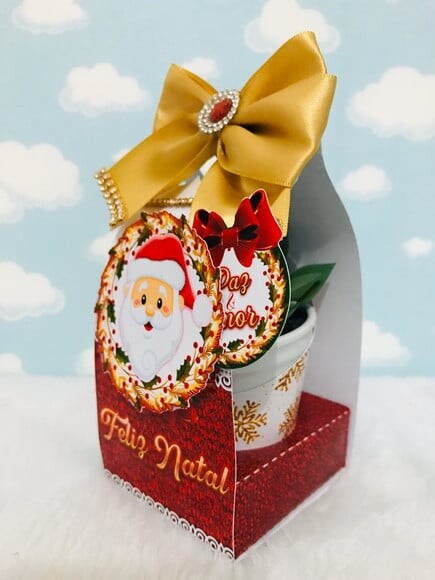 Arquivo Silhouette Embalagem Suculenta Natal