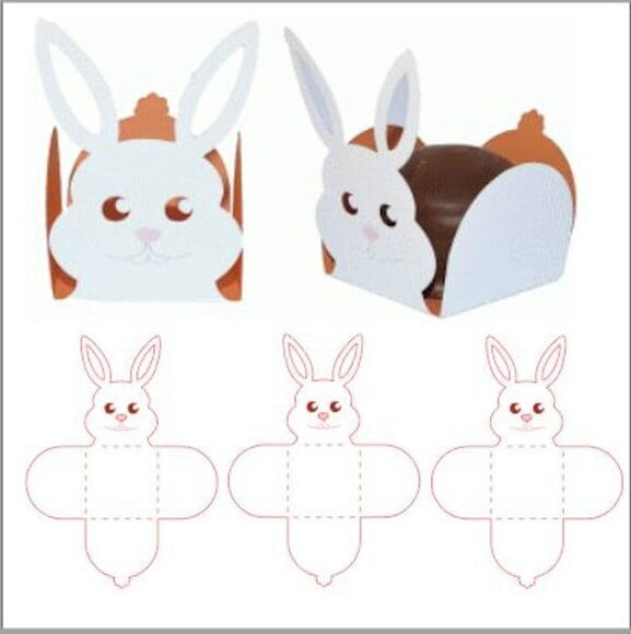 Arquivo Silhouette Forminha Coelhinho Pascoa