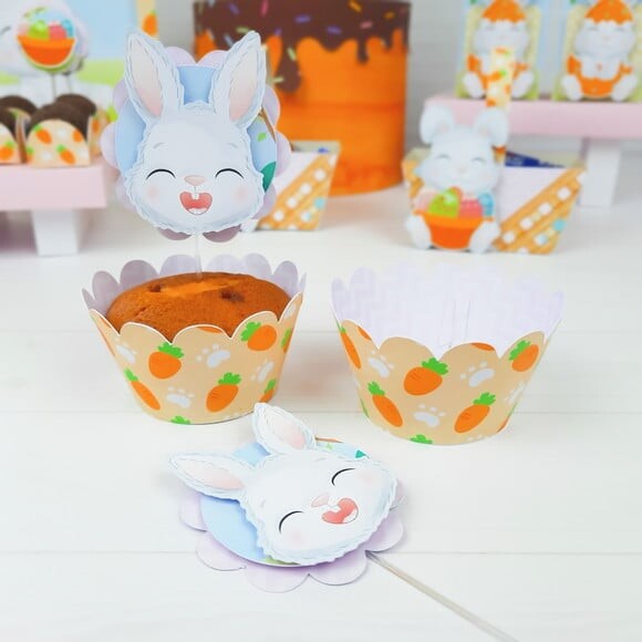 Arquivo Silhouette Forminha e Topo Cupcake Pascoa