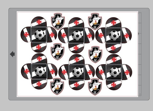 Arquivo Silhouette Forminhas Docinhos Vasco Futebol