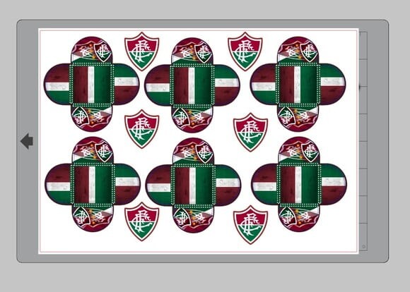 Arquivo Silhouette Forminhas Futebol Fluminese